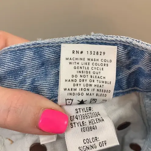 GRLFRND The Helena Straight Leg High Waist Jeans in Signing Off