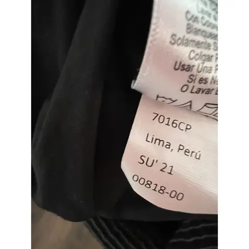 Nation Ltd Smocked Stripe Blondie Cotton Poplin Halter Romper | Black | Medium