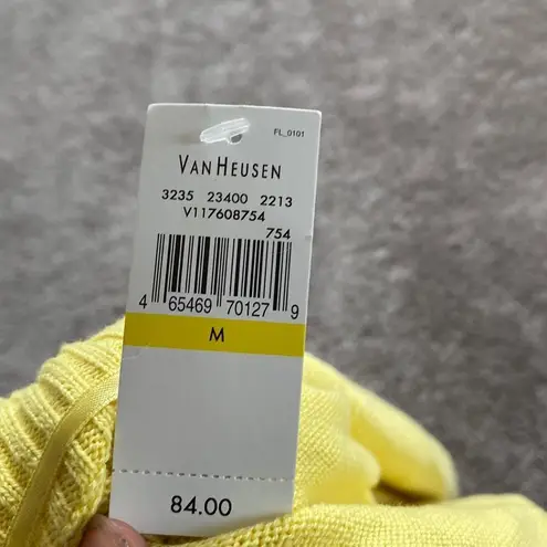 Van Heusen  Yellow Open Front Cardigan Sweater SIZE M NWT thumbnail 4