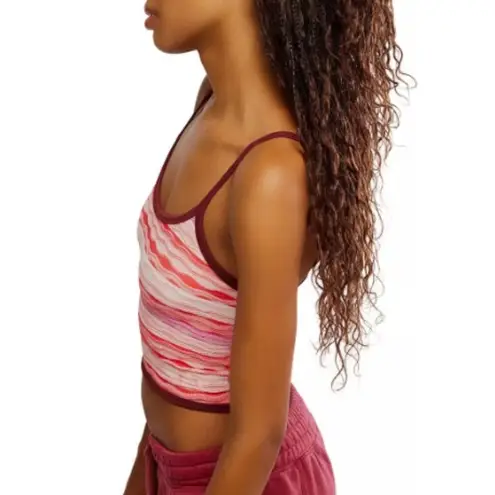 NWT Free People FP Movement Women's Sunset Cami, Flame Combo Pink | Medium