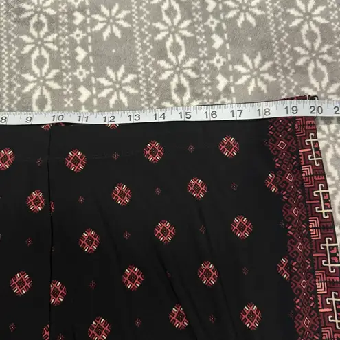 Susan Graver New Printed Liquid Knit Straight Pull On Pants Size X-Large