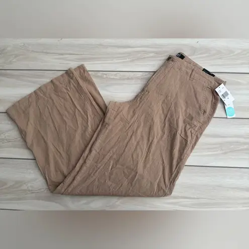 Kut From The Kloth  Meg Linen Wide Leg Trouser Brown Size 14 NWT STITCH FIX