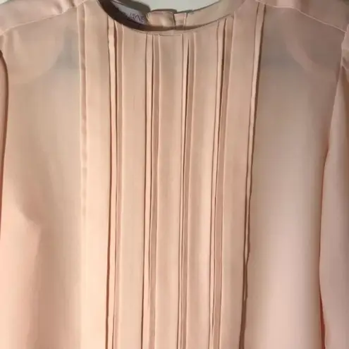 Vintage 80s Cottagecore Pink Blouse Feminine Size 10P Secretary 1980s Style Top