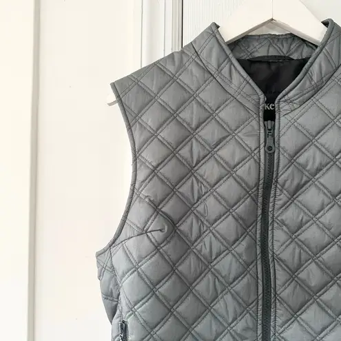 Pikeur Silver Grey Quilted Equestrian Preppy Riding Full Zip Vest Women 10