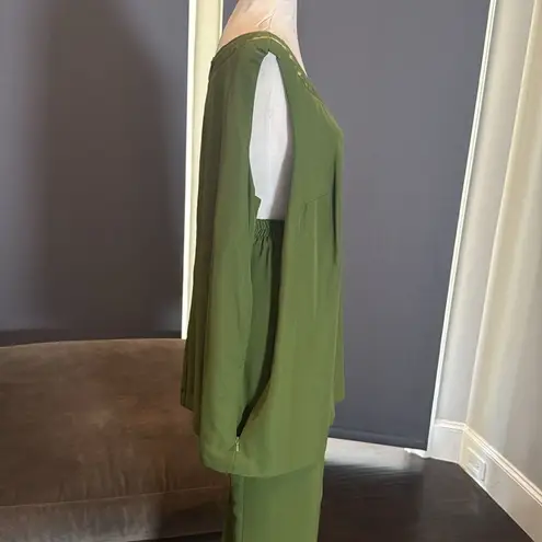 Women’s Green Chiffon 3 Piece Formal Mother of the Bride Pants Suit Size 18W NEW