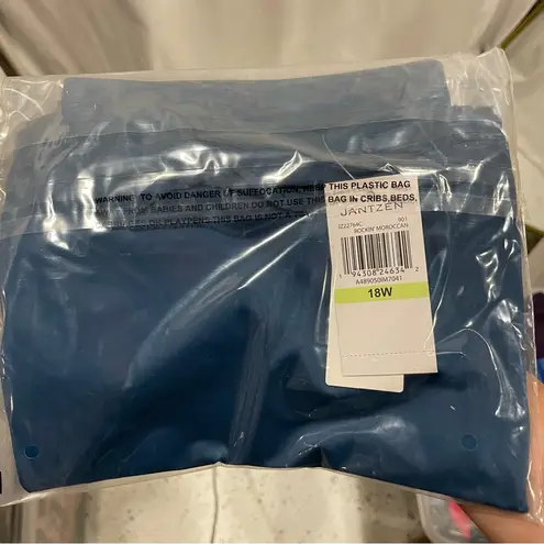 Jantzen Cute ocean blue NWT swim skirt coverup pull on elastic waist mini length