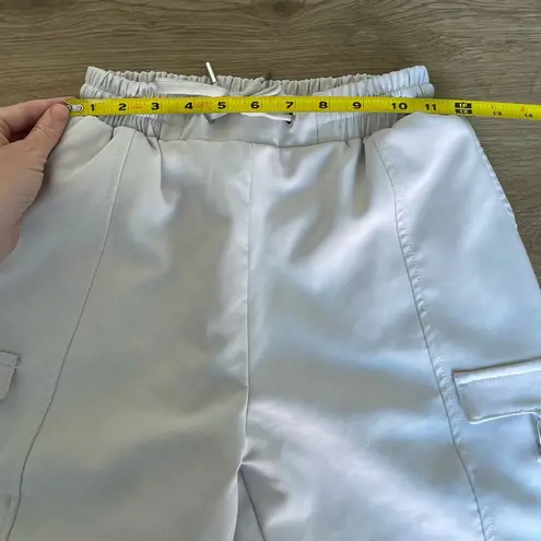 Maniere De Voir White Cargo Jogger Trousers