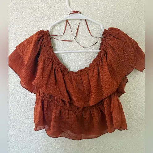ZARA NWOT  Cropped Blouse Size Large