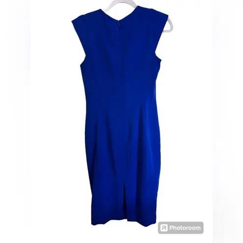 Jay Godfrey Size 4 Blue Sleeveless Sheath Cutout Dresss Wedding Guest Cocktail