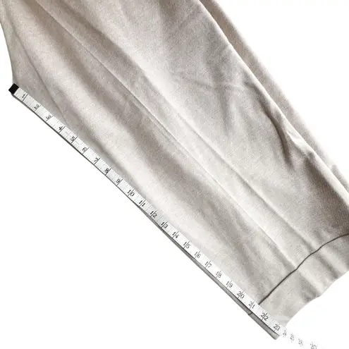 COS Wool Cashmere Wide Leg Cropped Pleated Pants Beige Trousers