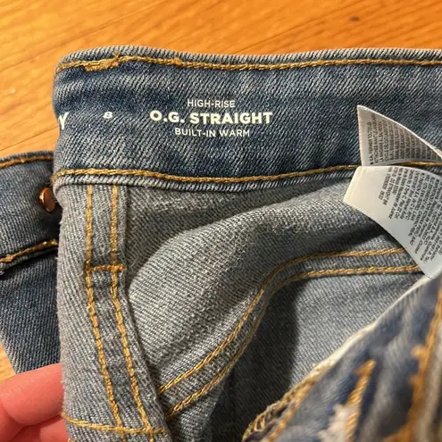 Old Navy High Rise OG Straight Built-in Warm Jeans