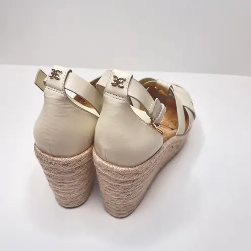 Sam Edelman | Modern Ivory Boho Woven Leather Wedges Marietta