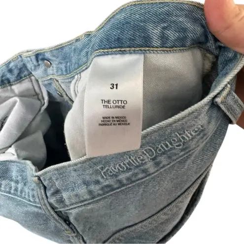 Favorite Daughter Otto High‎ Rise Boyfriend Jeans Telluride Light Wash 31 Blue