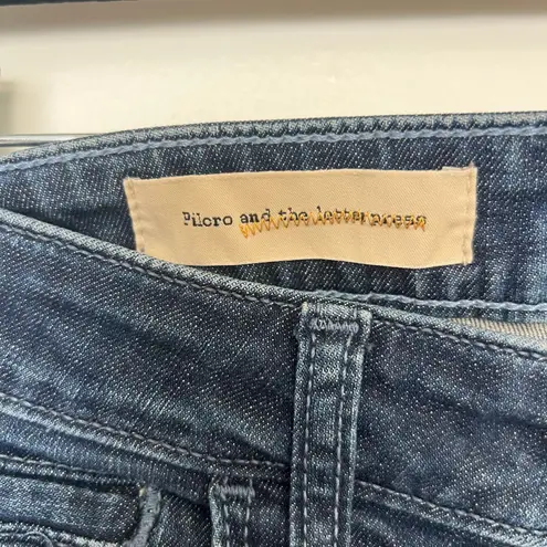 Pilcro  No. 27 Full Flare Dark Wash Stretch Denim Jeans Womens Size 27