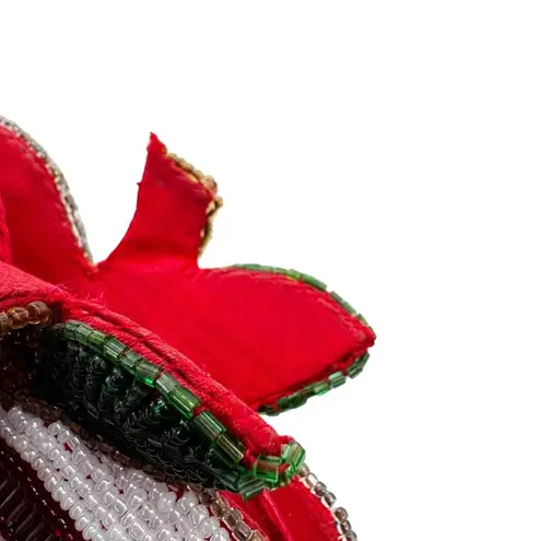 None Beaded New York Apple Flag Small Shoulder Bag Red