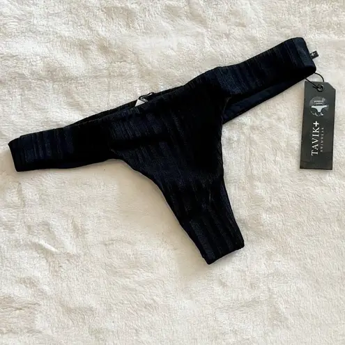 NWT Tavik Bella Mini Swim Bottom Slinky Rib in Black