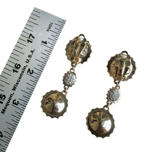 Swavorski Vintage Swarovski Deep Blue Rivoli Crystal Clip-On Earrings