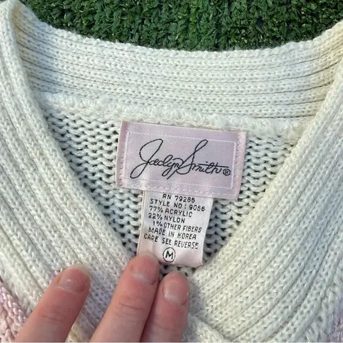 Jaclyn Smith Vintage Pastel Coquette Fairycore whimsical Sweater with pink sequin accents - Image 5