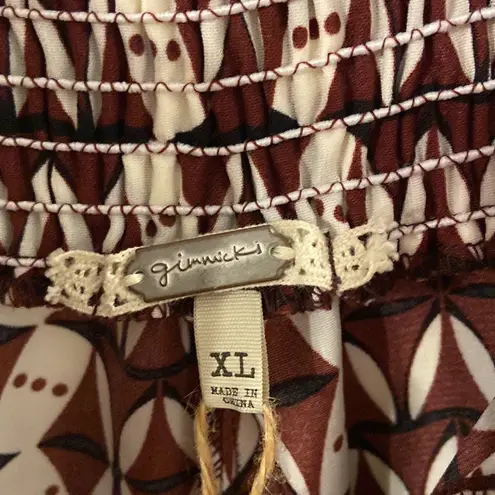 Gimmicks by BKE Gimmicks by Buckle wide leg patterned suspender pants size XL BNWT