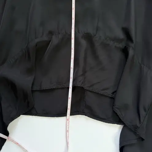 Caractère Women's Black Long Skirt Sz 4 Made Italy Ruffle Hem Elegant Flow