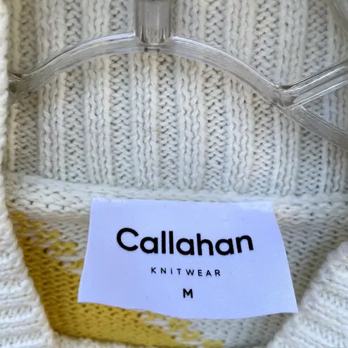 Callahan Knitwear Colorblock Abstract Knit Sweater M Blue Size M