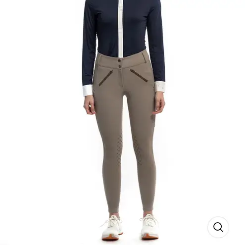 Million Dollar Breech Knee Patch Higher Rise, Super Stretch khaki color size 30R Tan