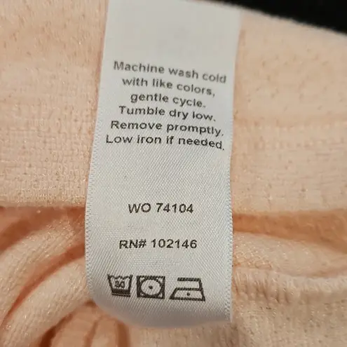 Michael Stars 💕💕 Cari V-Neck Shimmer Shine Tee ~ Rose Light Pink One Size NWOT