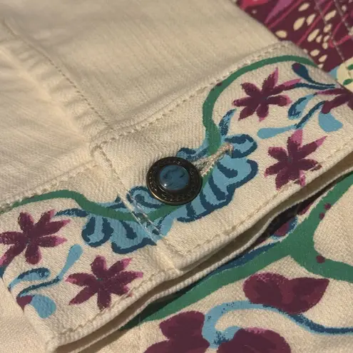 Johnny Was Cream THE CLASSIC DENIM JACKET Lelana NWT