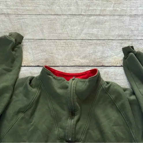 Harry Rosen olive green elephant safari quarter zip sweatshirt size large