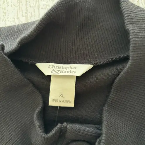 Christopher & Banks Black Jacket Size XL NWT