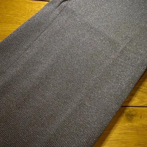NWT Gray shimmer Woolf blend knit pants 14 Silver