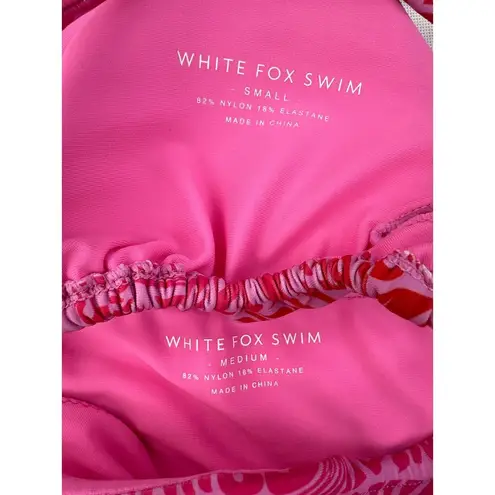 White Fox Boutique  - Logo Triangle Halter Bikini Top & Tie Side Bottoms in Pink