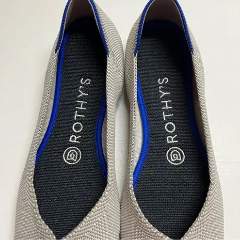 Rothy's Rothy’s The Flat Flax Birdeye Gray/Blue Round Toe Size 6.5