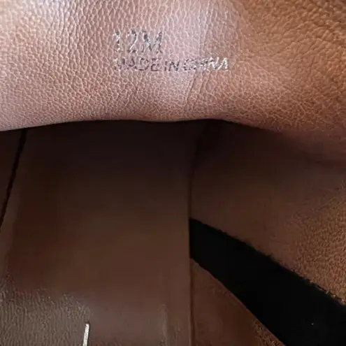 Linea Paolo EUC Anna Camo Suede Wedge Sneaker Women 12 Shoes Leather Black Tonal