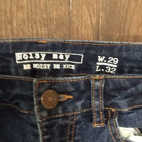 ASOS Noisy May high rise raw hem normcore mom jeans