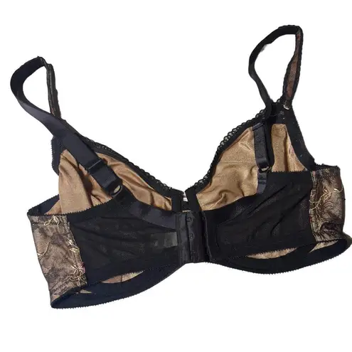 Felina  Lace Black Floral Bra Size 34F