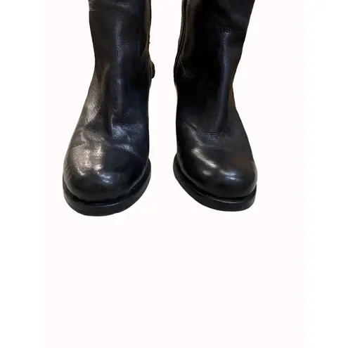 Boemos women’s Italian made black leather below knee boots 6.5 SKU 5551