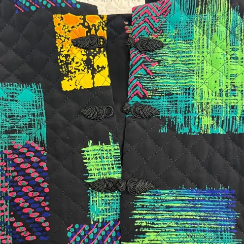 Doncaster Vintage Women’s Size 8 Artsy Quilted Long Sleeve Crop Jacket