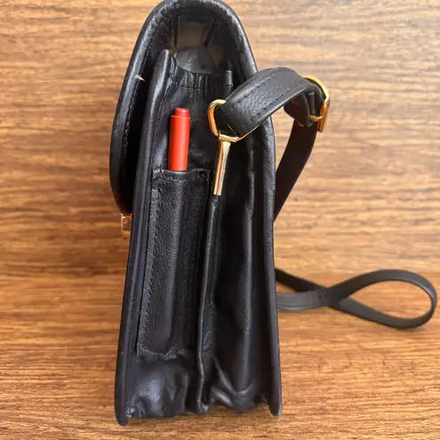 D. BREV Vintage Alligator Crossbody Bag #B094A000408 Exotic Leather Top Handle Brown