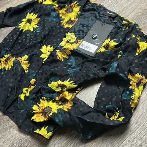 The Kooples Dark Sunflower Silk Blend Blouse/Top Size 0