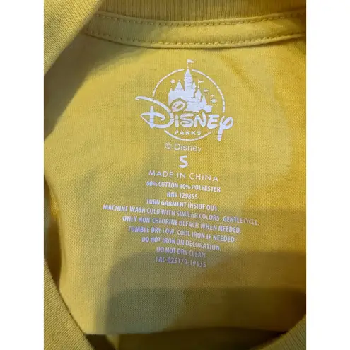 Disneyland Long Sleeve Shirt Unisex Size Small Yellow Blue Logo Graphic Parks