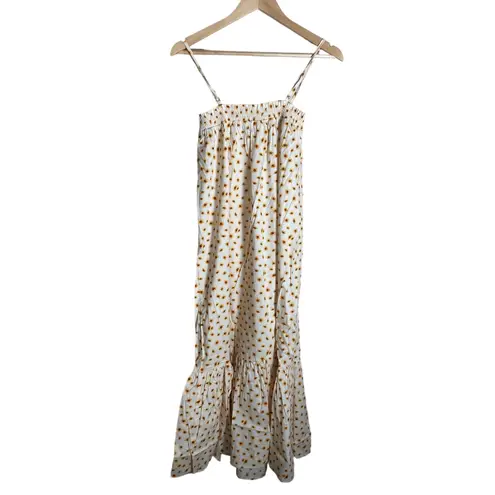 We Wore What Smocked Midi Ditsy Daisies Dress Size XS