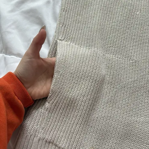 Lululemon Womens Long Sleeve Open Front Cardigan Sweater Tan Womens Size M/L White Size L