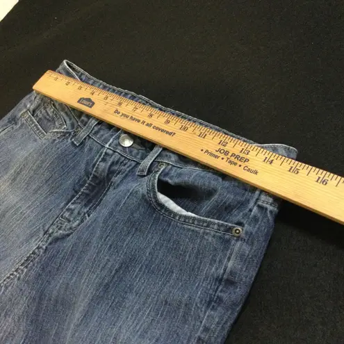 St John Bay Womens Blue Wash Flare Jeans Size 28