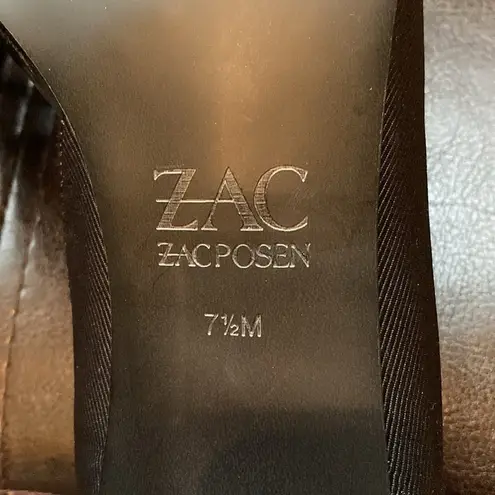 ZAC Zac Posen Valerian Half d’Orsay Heels Black Size 7.5