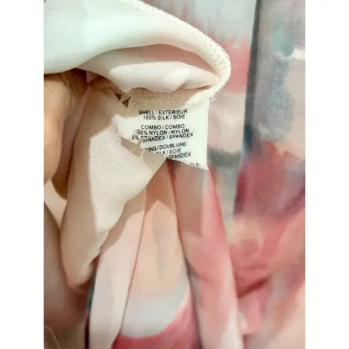 Alice + Olivia Kiernan Silk Dove Floral Strapless Maxi Dress Pink Womens Size 4