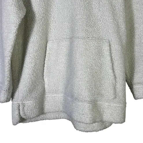 Haven Well Within Sherpa Fleece Pullover Size M White Cowl Neck Cozy Minimalist Size M