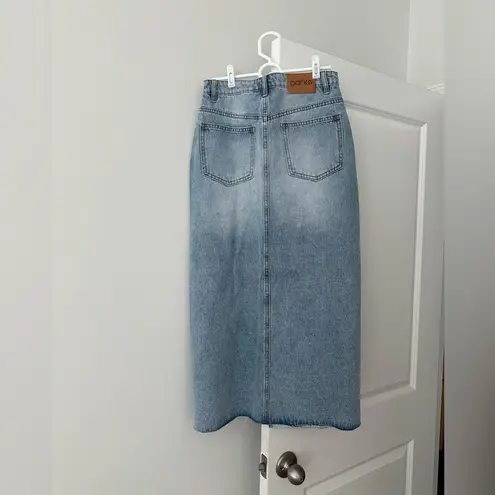 Parke Denim Maxi Skirt Medium NWT Blue