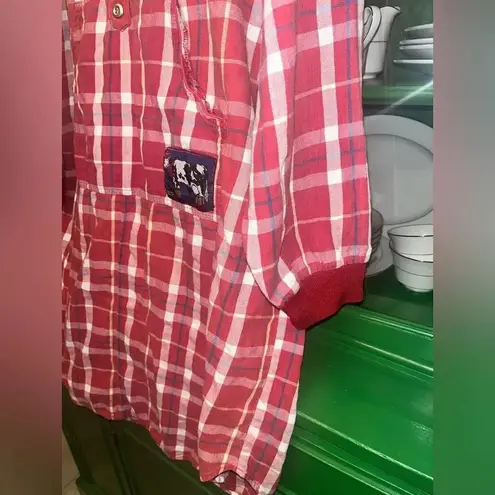 Vintage Esleep Nightgown Dorm Red Plaid Size undefined