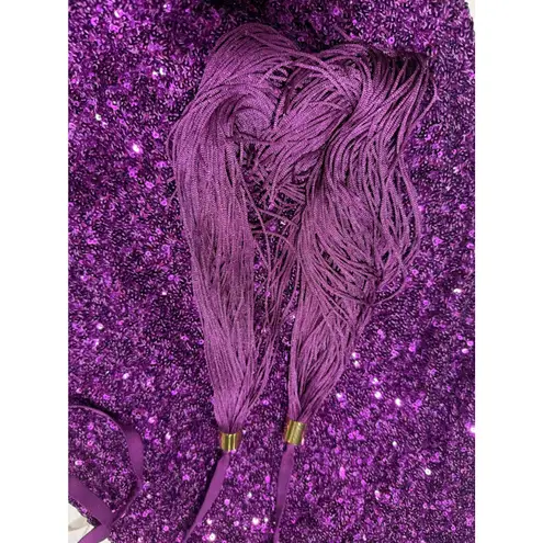 New! Helsi Toni Purple Sequin Halter Cocktail
Party Mini Dress Size XS